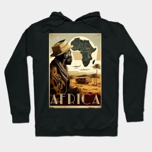 Africa Safari Vintage Travel Art Poster Hoodie